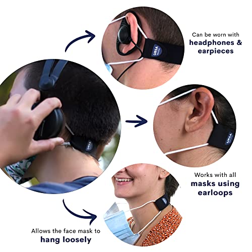 maskie face mask holder ultra-light and breathable mask ear saver with adjustable gripper comfortable mask strap wear it in multiple ways reusable mask extendersear savers 29 g - ursa straps