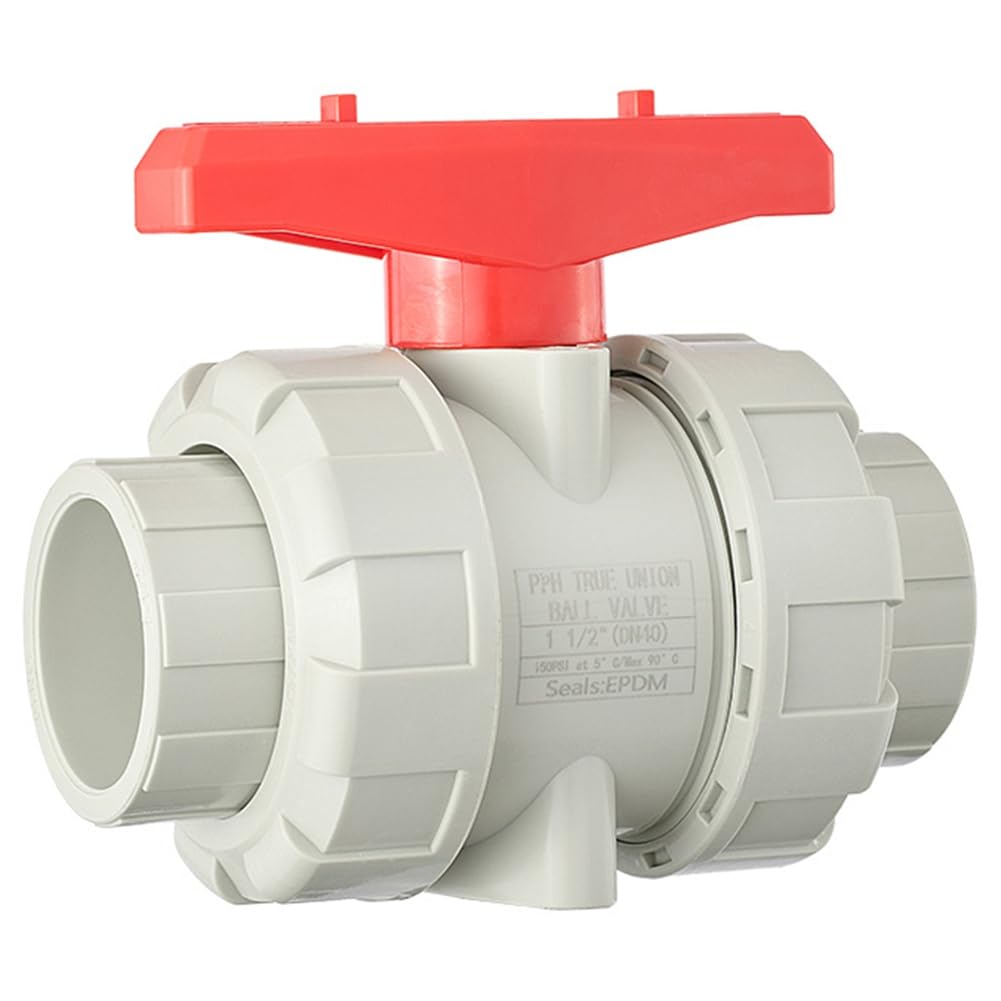 Jnchdghwa As Shown 25Mm Pph Union Ball Valve Aquarium Garden Water Supply Pipe Industrial Connector Irrigation Tube Adapter