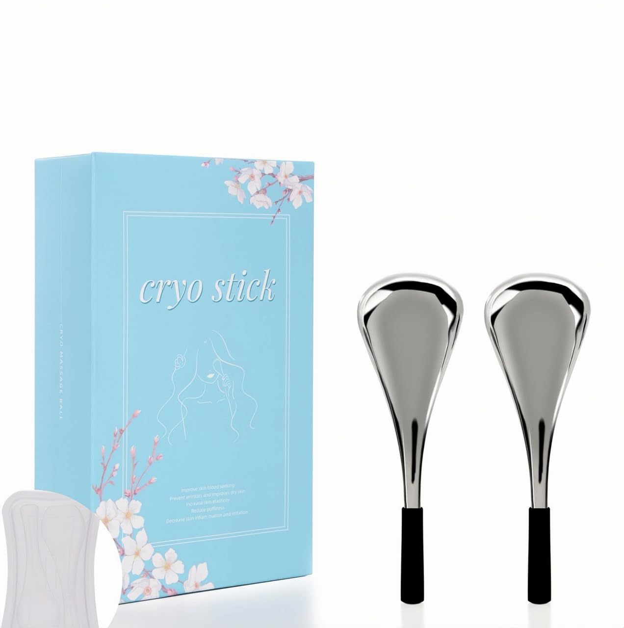 Ice Globes Facial Skin Care Tools for Women Face Eyes, Stainless Steel Face Beauty Cryo Sticks for Girls Ladies