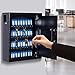 HOMCOM 40 Key Steel Wall-Mounted Lockable Key Secure Lock Box Cabinet with Key Tags & Programmable Pin Security, Black
