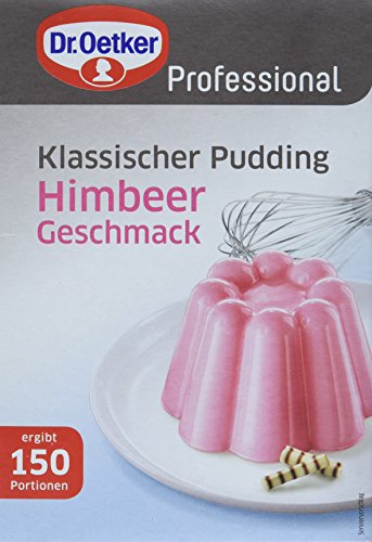 Dr. Oetker Professional Klassischer Pudding mit Himbeer-Geschmack, Puddingpulver in 1 kg Packung