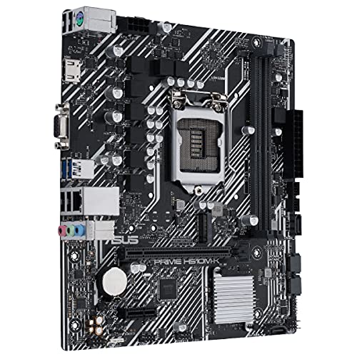Asus PRIME H510M-K, Scheda madre micro ATX Intel H510 (LGA 1200), PCIe 4.0, slot M.2 32Gbps, Lan Intel 1 Gb, HDMI, D-Sub, USB 3.2 Gen 1, SATA 6 Gbps, connettore COM, connettore RGB - Scheda madre - Immagine 2