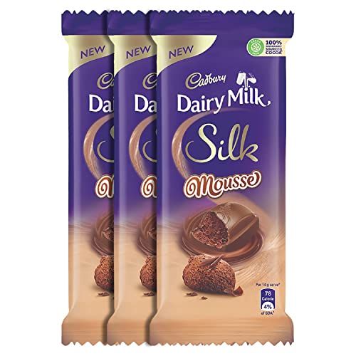 Image of Cadbury Silk Dairy Milk - Silk Miniatures Collection, 240 Grams & Dairy Milk Silk Mousse Chocolate Bar, 3 X 116 G
