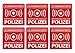 6 Stück Premium Aufkleber Alarmanlage Hinweis Alarmgesichert 5 x 5 cm Weiterschaltung Polizei Witterungs- und UV-Beständig