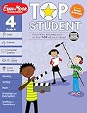 Evan-Moor Top Student Grade 4 Full-color Workbook, Stickers, STEM, Reading, Writing, Science, SEL, Social Studies, Mindfulness with Audio Support