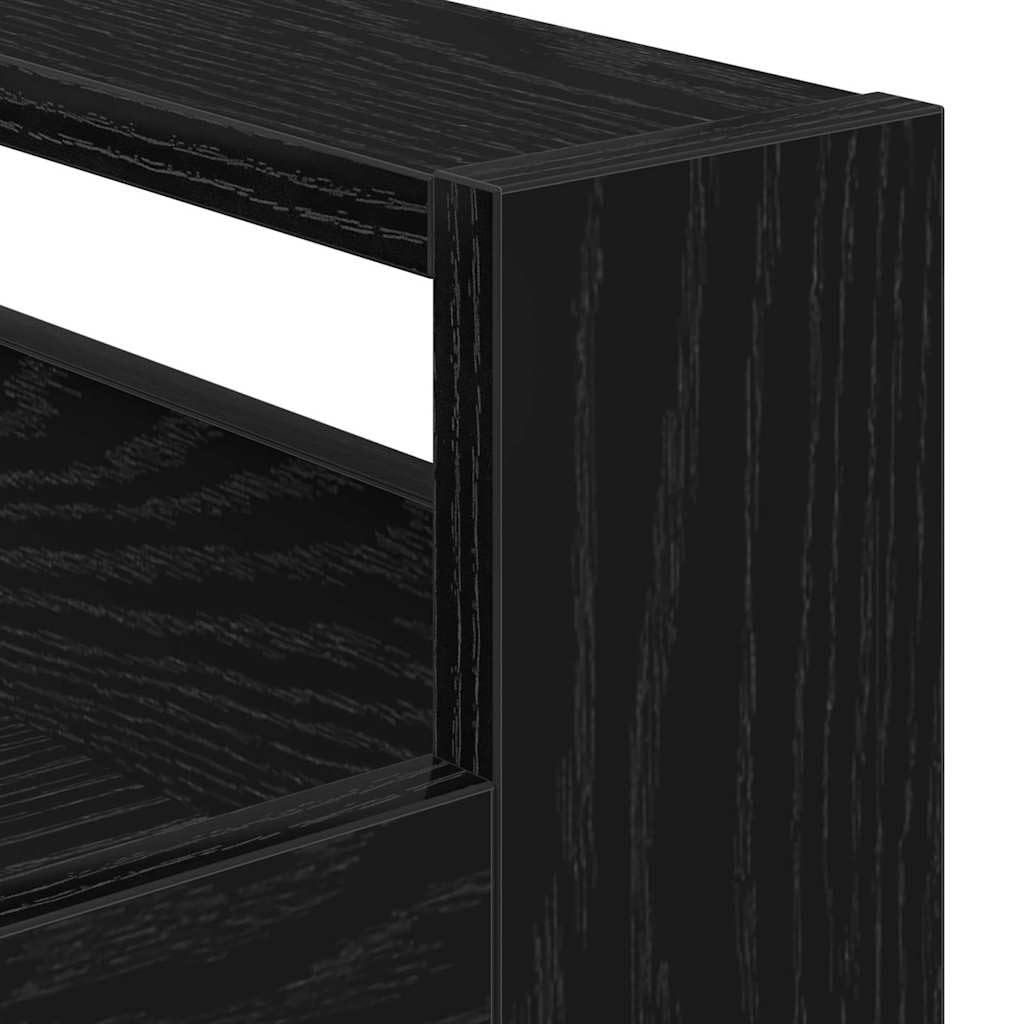 vidaXL Carro de Cocina Roble Negro 60 x 45 x 80 cm | Hecho de madera de ingeniería resistente que va a durar, Se ve elegante y encaja bien en cualquier cocina,
