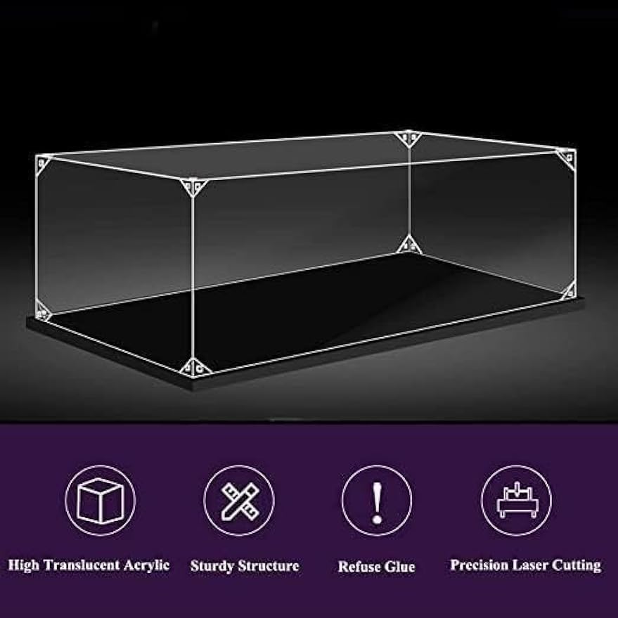 Tirff Acrylic Display Case Compatible with Lego 76419 Harry Potter Castle and Hogwarts Domain, Dustproof Acrylic Display Case - Lego Model Not Included