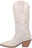 Dingo Womens Full Bloom Floral Round Toe Casual Boots Knee High Mid Heel 2-3