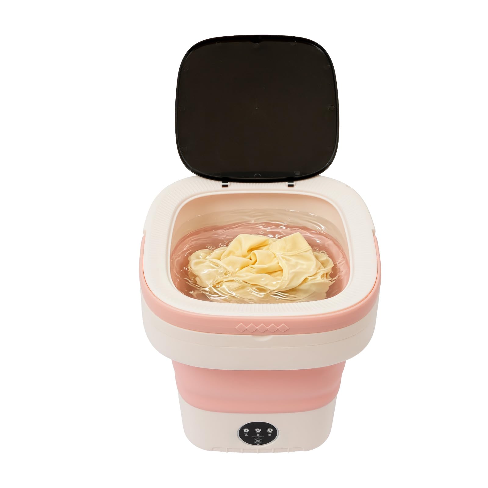 Mini lavadora plegable, 12 l, pequeña máquina de lavado con 3 modos de