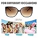 The Fresh Women's Oversized Square Jackie O Cat Eye Hybrid Butterfly Fashion Sunglasses - Exquisite Packaging (719201New Demi, Gradient Brown)