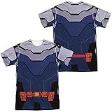 Popfunk Teen Titans Go to The Movies Slade Uniform Unisex Adult Sublimated Costume T-Shirt (Front/Back) (Large)