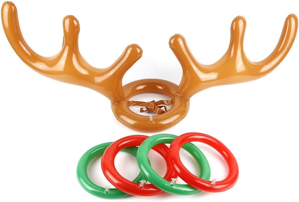 Amazon | 空気注入式 投げゲーム トナカイ 輪投げ型 角バルーン