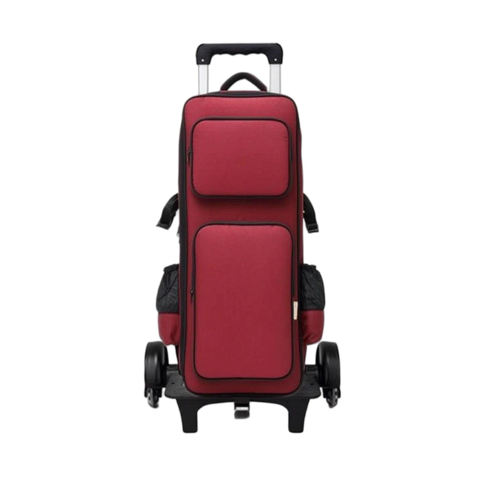 Wind Instrument Bag Waterproof Backpack with Shoulder Straps Wear-Resistant for Instrumentalists, Students, Commuting, Rehearsals Wine Red S-Wheel-image-41