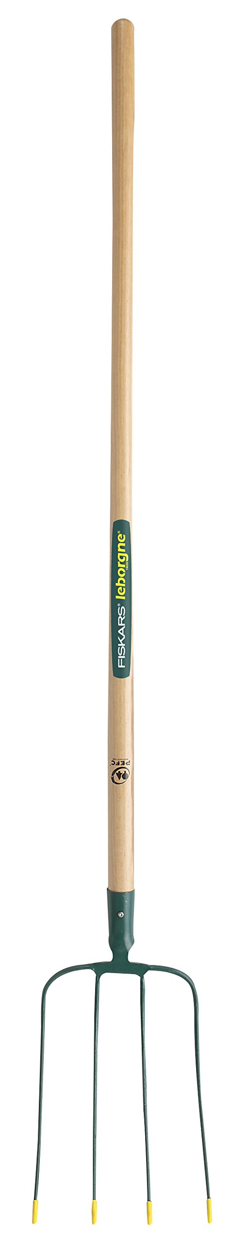 Leborgne, Fourche à Fumier 4 dents, Largeur: 22 cm, Manche Bois 130 cm, Acier Forgé et Trempé, Longueur totale 171 cm, Largeur 22 cm, Acier forgé et trempé/Bois