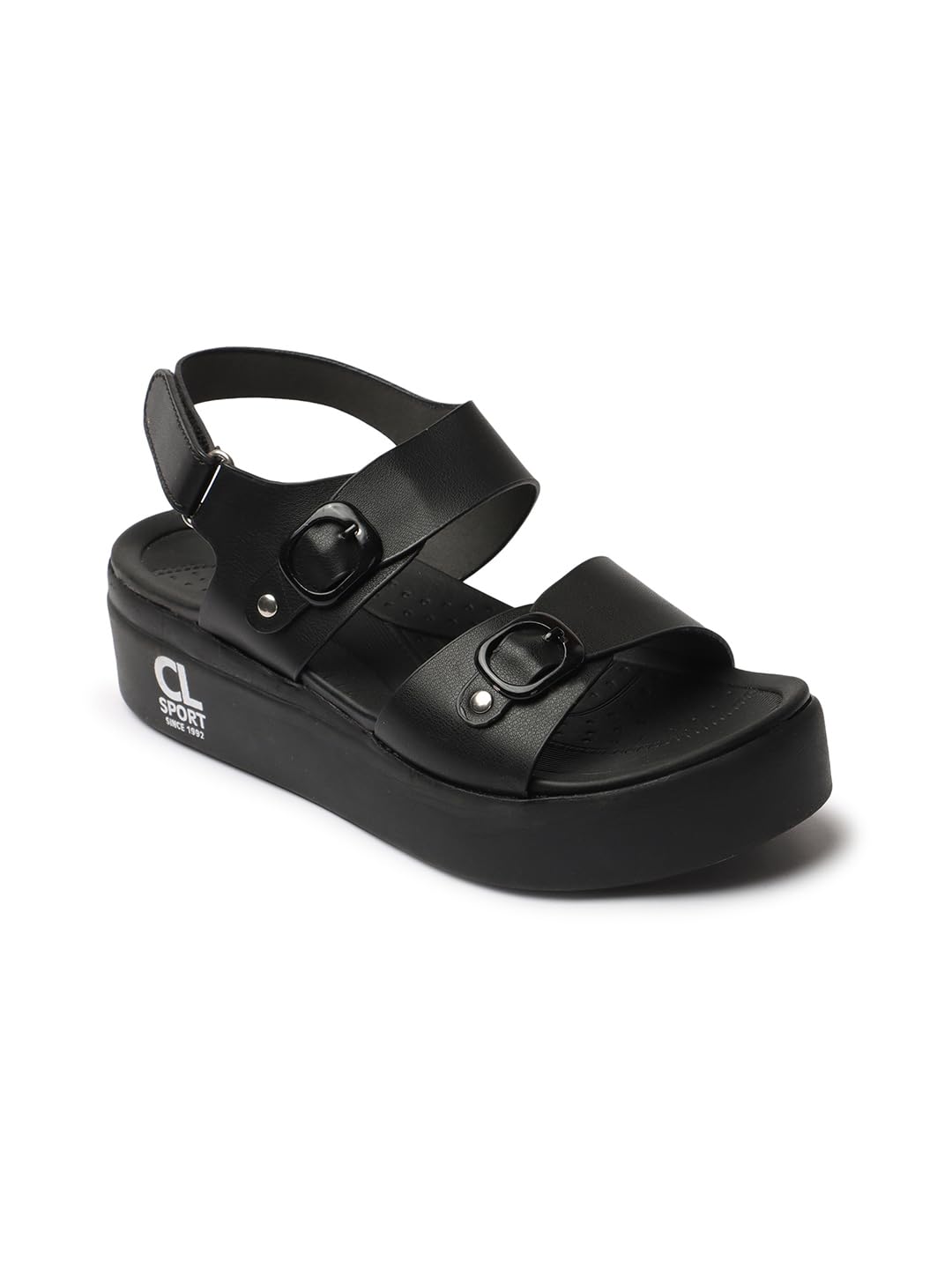 Carlton London Sports Womens CL-SB-W-23 Comfortable Flatform Heel Black Sandal-8 Kids UK (B0CFHG25QH) Amazon Price History, Amazon Price Tracker