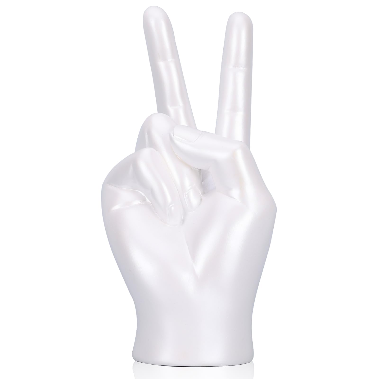 DOVDOVPeaceful hand gesture decorative statue, white room decor aesthetics, tabletop hand statue home decor gift for living room coffee table foyer entry console nightstand decorative accent