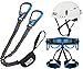 LACD Klettersteigset Pro Blue + Klettergurt Start 2.0 Größe M + Helm Protector 2.0 White
