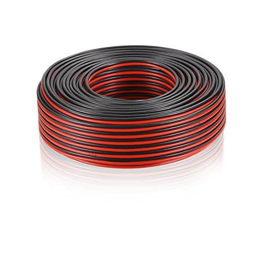 MANAX® CCA - Cable para altavoces (2 x 1,5 mm², 25 m), color rojo y negro