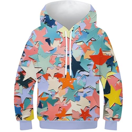Pull à manches longues pour garçons et filles motif camouflage magique pull léger 11-13 ans