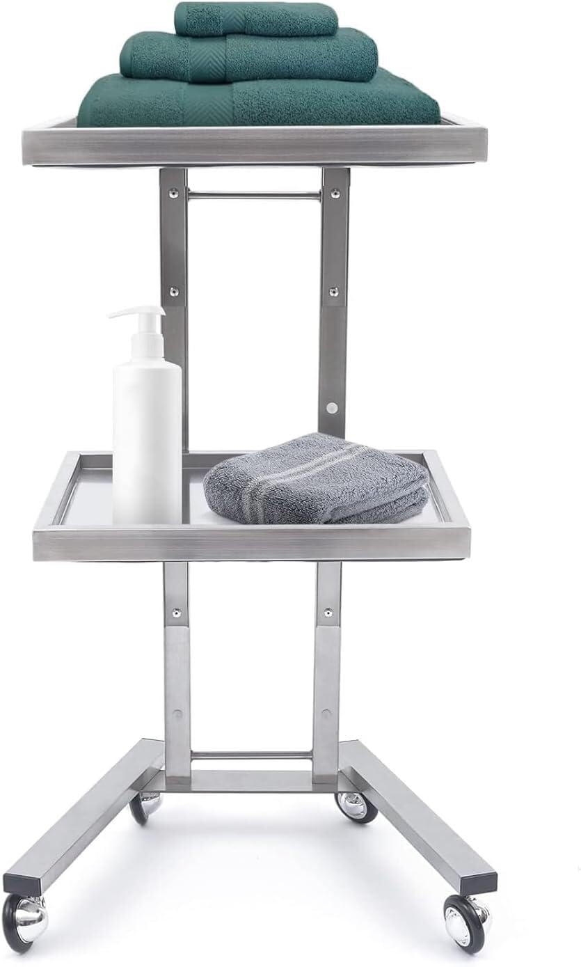 Chariot de salon pliable pour organiser les outils de coiffure