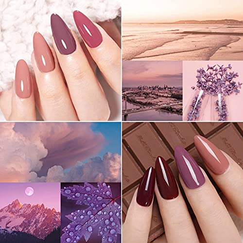 BORN PRETTY UV Nagellack Set Rot, 6 Farbe 10ml Gel Nagellack Set Shellac Nagellack UV LED Nagellack Langlebig Gesund… – Bild 3