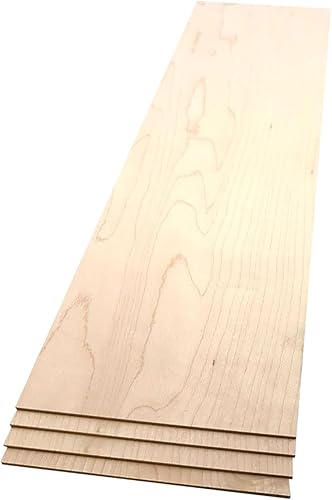 Miniatura 10 de The Hardwood Edge Tablones de madera dura de arce, paquete de 4 unidades de madera de arce dura para manualidades de madera sin terminar, 18