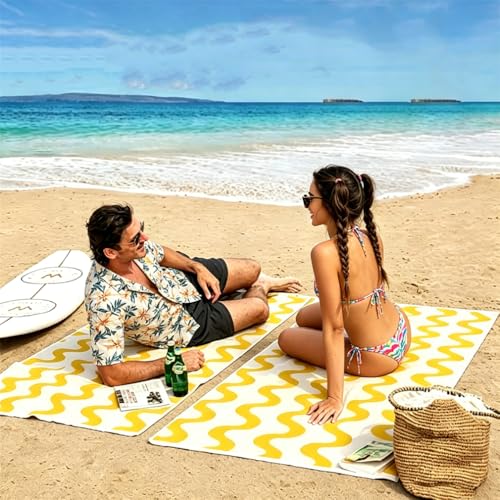 Serviette de plage légère et douce pour camping et natation - 5