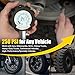 AetralYB 2.5'' Digital Tire Pressure Gauge, 250 PSI with LED Backlight, 0.1 Display Resolution, Rotary Chuck, Reinforced Rubber Hose, Professional Accuracy for Cars, Trucks, Motorcycle, RVs, and Bikes