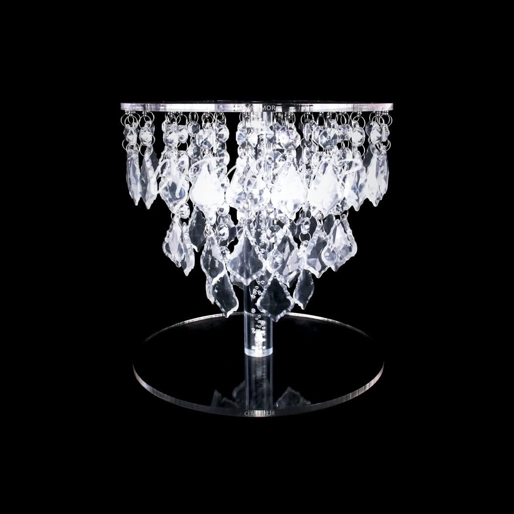 Acrylic Crystal Cake Stand Cupcake Stand Dessert Stand for Wedding Event Party Decoration (D 10 inch, Acrylic)