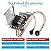 PWM DC Motor Speed Controller, DC 10-55V / Rated 40A, LED Display Stepless DC Motor Speed Controller with Adjustable Potentiometer and Forward-Brake-Reverse Switch