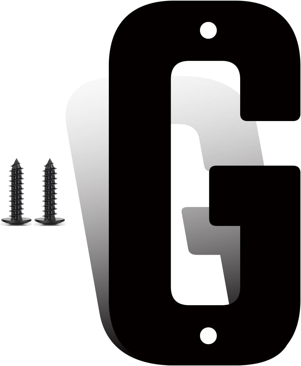 16 Inch Large Metal Letters, Metal House Letters, Modern Black House Address Letter for Outside, Outdoor Address Letter for Apartment Home Street Office (G)