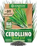 ZenGreens® - Semillas ecológicas de Cebollino - Semillas de hierbas aromáticas fáciles de cultivar en el jardín, el balcón o la cocina - Cebollín