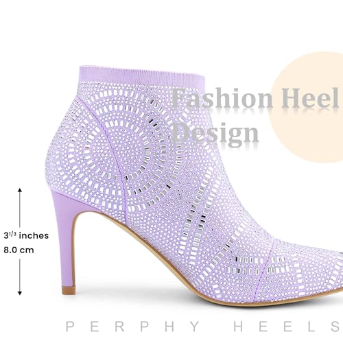 Perphy Pointed Toe Rhinestone Stiletto Heel Ankle Booties3