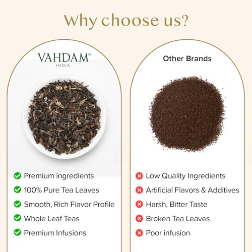 Image of VAHDAM UNITEA Black Tea Leaves(12oz|170+ Cup)Blended Darjeeling & Assam Tea