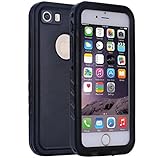 iPhone 7 Waterproof Case, 6.6ft Underwater IP68 Certified Ultra Clear Slim Dustproof Snowproof Shockproof Case Full Body Protective Cover for Apple iPhone 7 (4.7 inch) (Black)