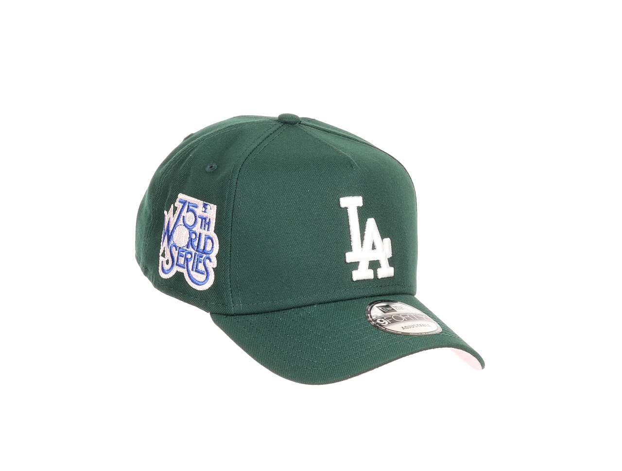 New Era Los Angeles Dodgers MLB 75th World Series Sidepatch Dark Green 9Forty A-Frame Adjustable Cap โ image 1