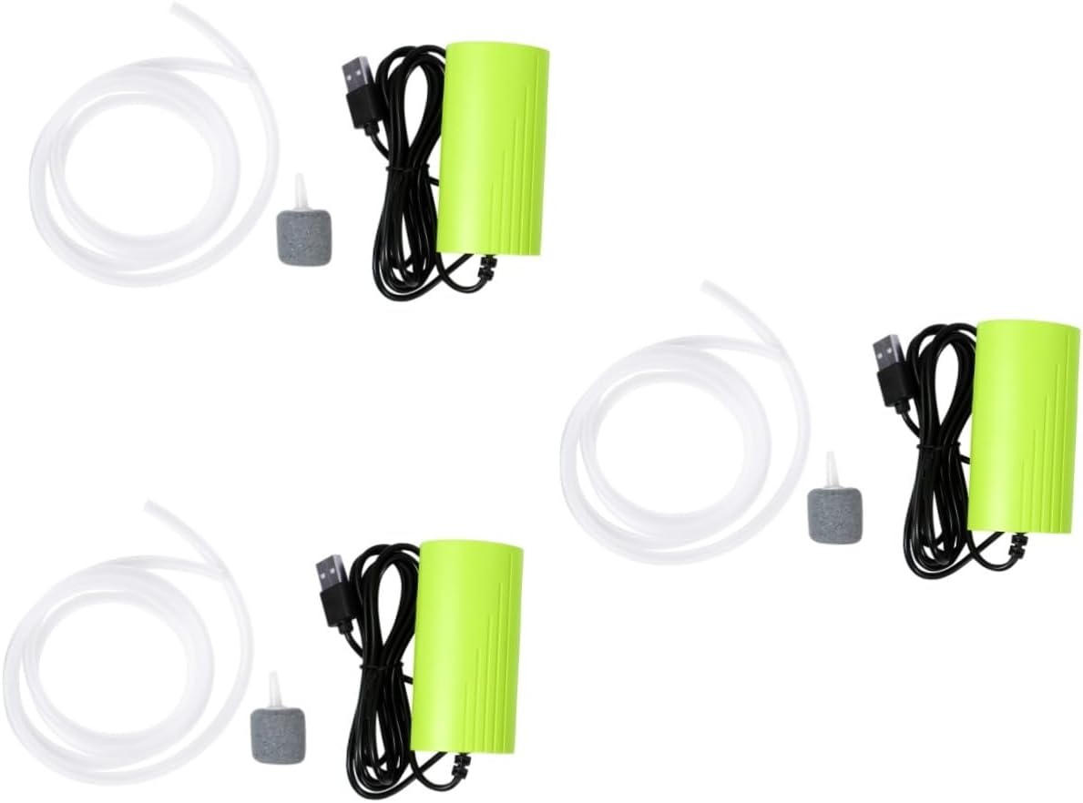 DOITOOL 2pcs Mini Tank Air Save Oxygen Energy Pump Compressor Saving Portable Fish Supplies Mute USB