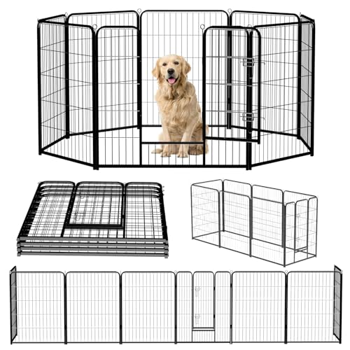 Newbulig 8-Panel Foldable Heavy Duty Dog Playpen