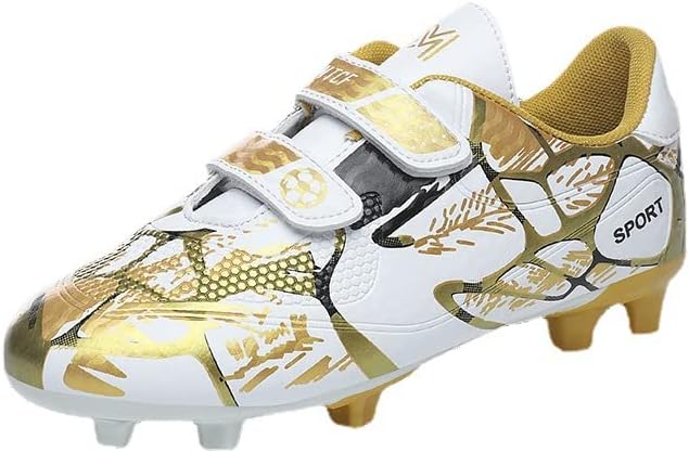 Mateju Chaussures de Football Enfant Crampons Garçon Homme Chaussure de Foot Spike Chaussures de Sport pour Extérieur Intérieur Athlétisme Entraînement Sports (30