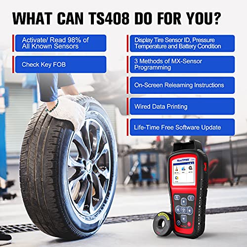 Autel TPMS Relearn Tool MaxiTPMS TS408, TPMS Reset, Sensor Activation