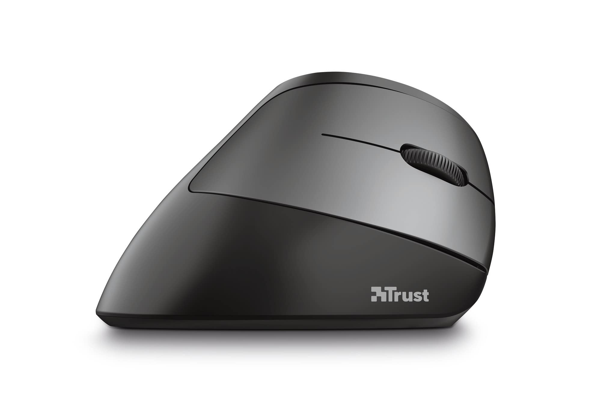 Trust Bayo Kabellose Vertikale Maus, Wiederaufladbare Ergonomische Maus, 800-2400 DPI, RF 2.4GHz, 6 Tasten, USB-Empfänger, Funkreichweite 10m, RGB, Funkmaus für Laptop, PC, Computer, Mac
