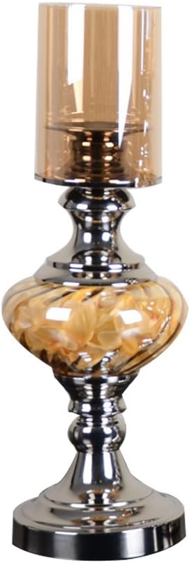 Clock LUYIASIN- Classical Luxury Practical Glass Candlestick Table Candlesticks European High-end Candlestick (Size : S)