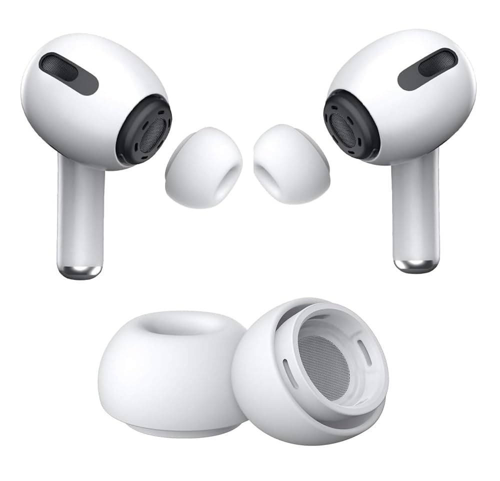 Sounce Silicone Replacement Ear Tips for Apple AirPods Pro 2 & Airpods Pro, Anti-Slip Eartips, Tighter Seal, Fits in The Charging Case, (Medium Size) (1 Sets, 2Pc) - White : Amazon.in: Electronics