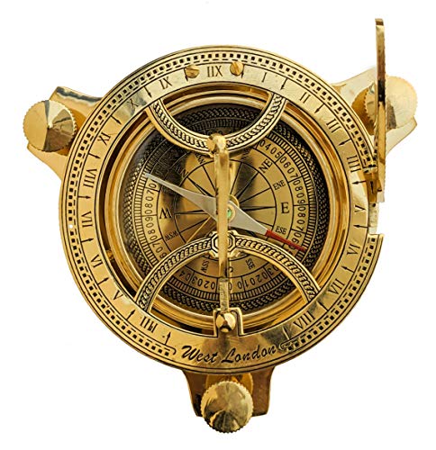 Nauticalmart BR 48342X 5 Inch Sundial Compass Solid Brass Sun Dial thumb #3