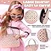 Play Purse for Little Girls - Pretend Play Toy Set for Kids Including Handbag, Makeup, Phone, Wallet, Smartwatch, Passport, Credit Cards, Keys - Birthday Gift Ideas for Girls Age 3 4 5 6 7+