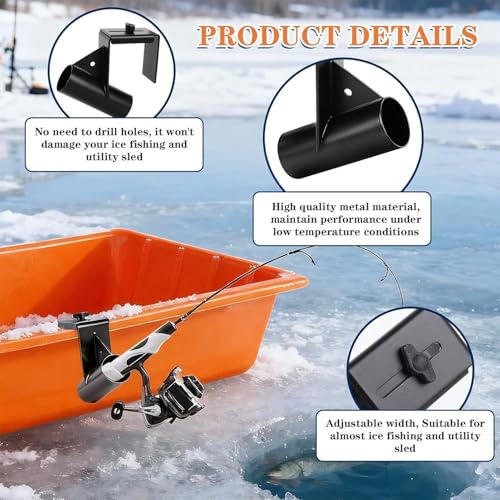 Support de canne à pêche sur glace en métal, le cadeau idéal pour père - 4