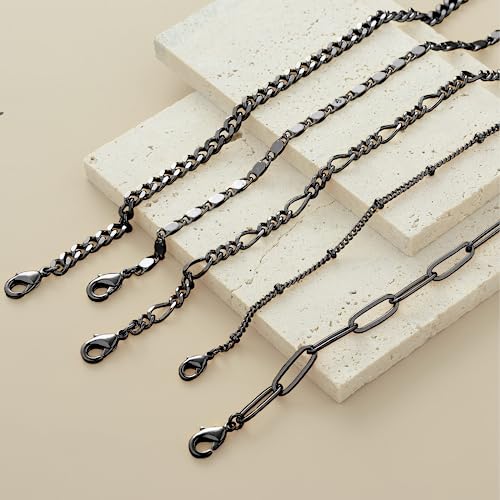 Image of Gokeey Ankle Bracelets for Women Waterproof, 14k Gold Plated Jewelry Set Layered Cuban Figaro Link Chain Anklets Set Gold Anklets Summer Boho Beach Jewelry Gift Adjustable Size
