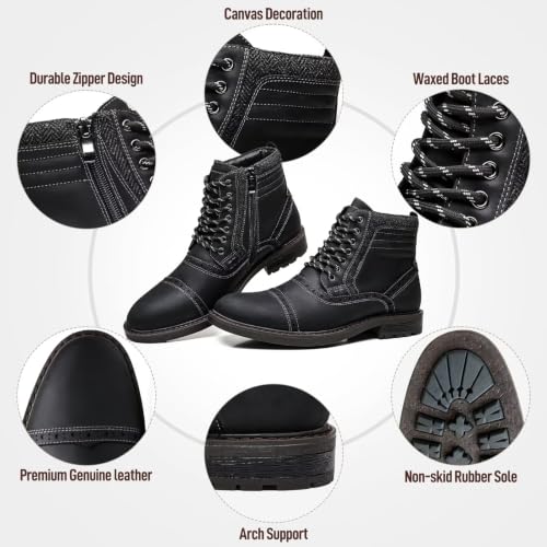 Image of Arkbird Mens Chelsea Boots, Stylish and Comfort Leather Chukka Ankle Boots with Zipper