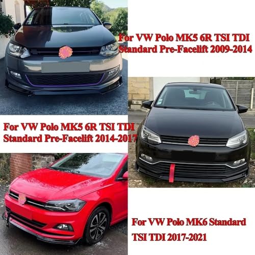 Diffuseur de pare-chocs avant pour VW Polo MK5 2014-2017 spoiler lèvre - 6