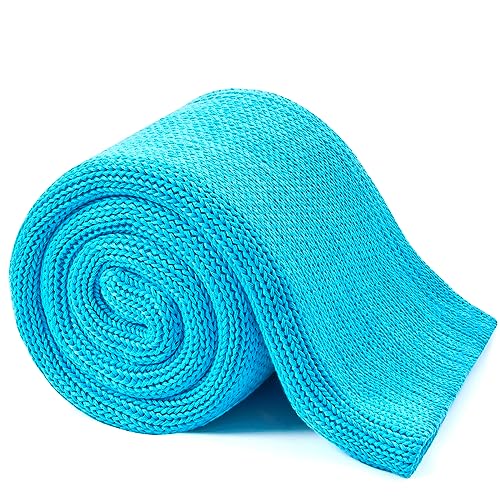 L'AGRATY Knitted Weighted Blanket - 60"x80" 15lbs Cooling Chunky Knit Heavy Blanket for Adults Braided Crochet Throw Thick Cable Yarn Knit Decorative No Beads Evenly Weighted Machine Washable